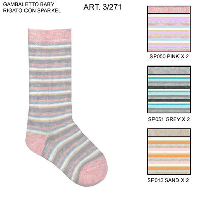 LANGE SOCKEN FÜR NEUGEBORENE MÄDCHEN 3/271 Tellini S.R.L. Großhandelskleidung